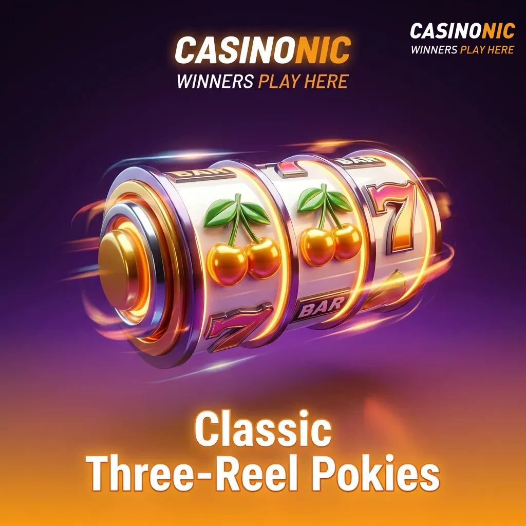 Classic three-reel slot machines with traditional symbols and simple gameplay mechanics for quick gaming sessions.